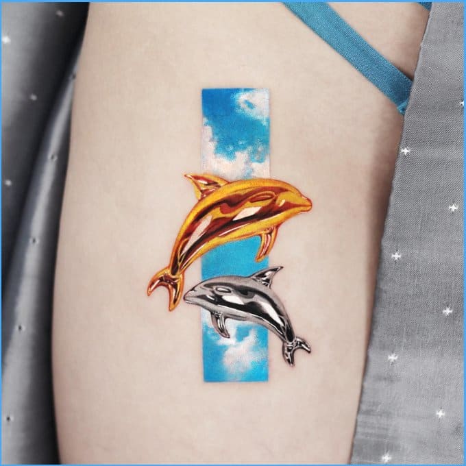 40+ Cute & Lovely Dolphin Tattoos Designs You'll Fall In Love Instantly