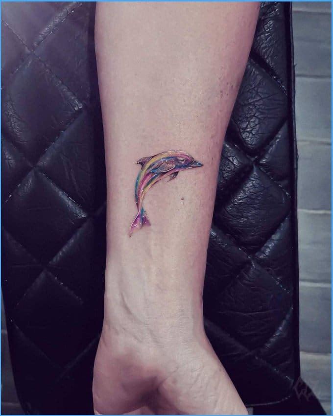 dolphin tattoos ankle