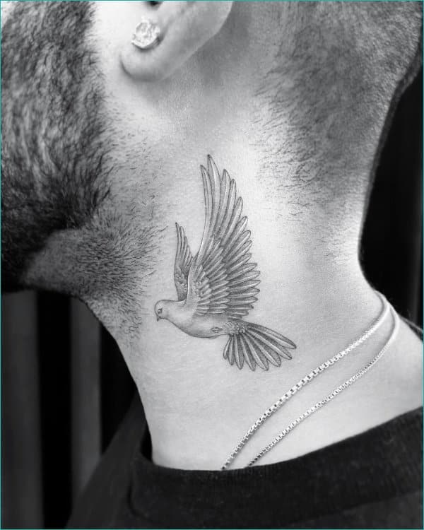 dove neck tattoos