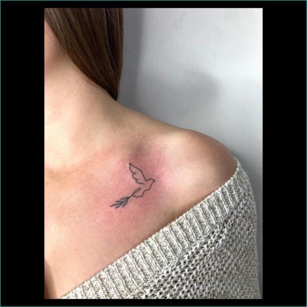 dove tattoos on shoulder