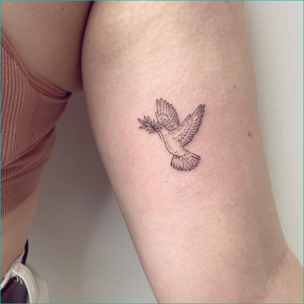 Best dove tattoos on inner bicep