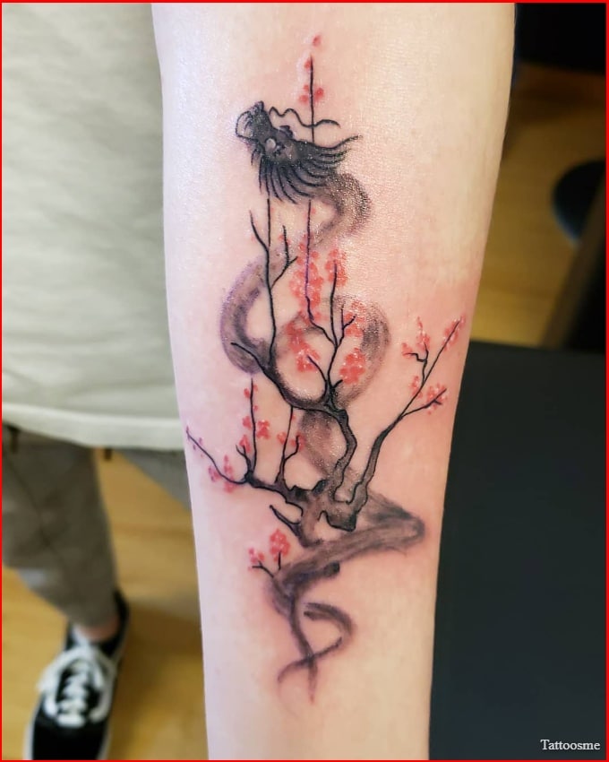 Dragon tattoos arm sleeve