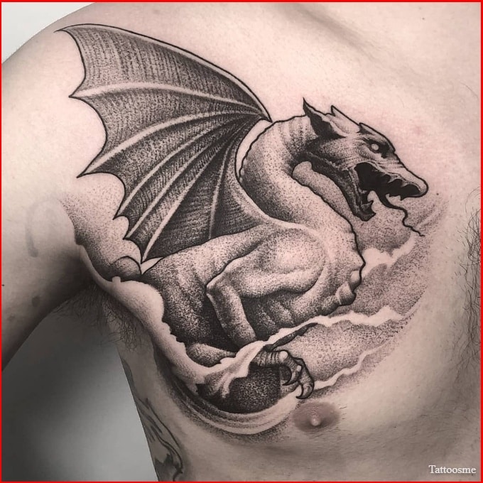 Dragon tattoos chest
