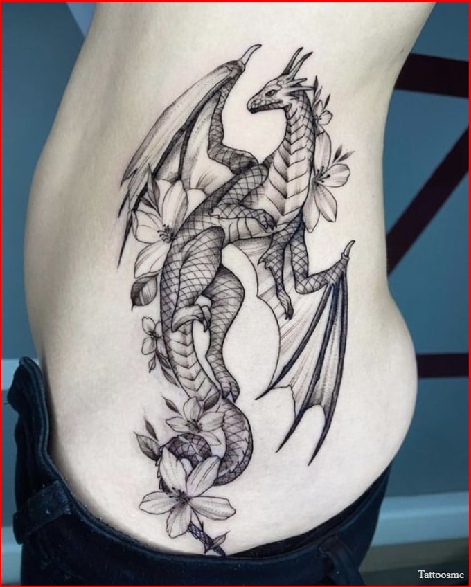 woman dragon tattoo
