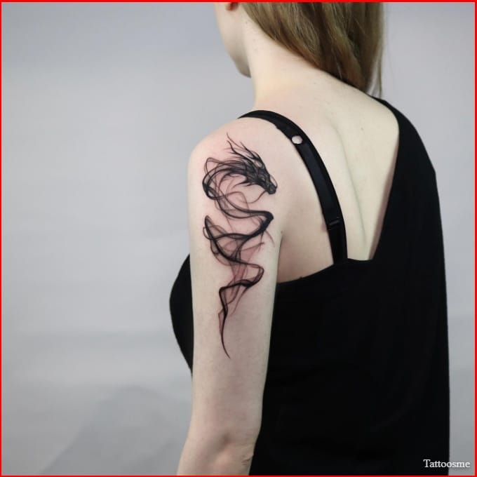 dragon shoulder tattoo for girls