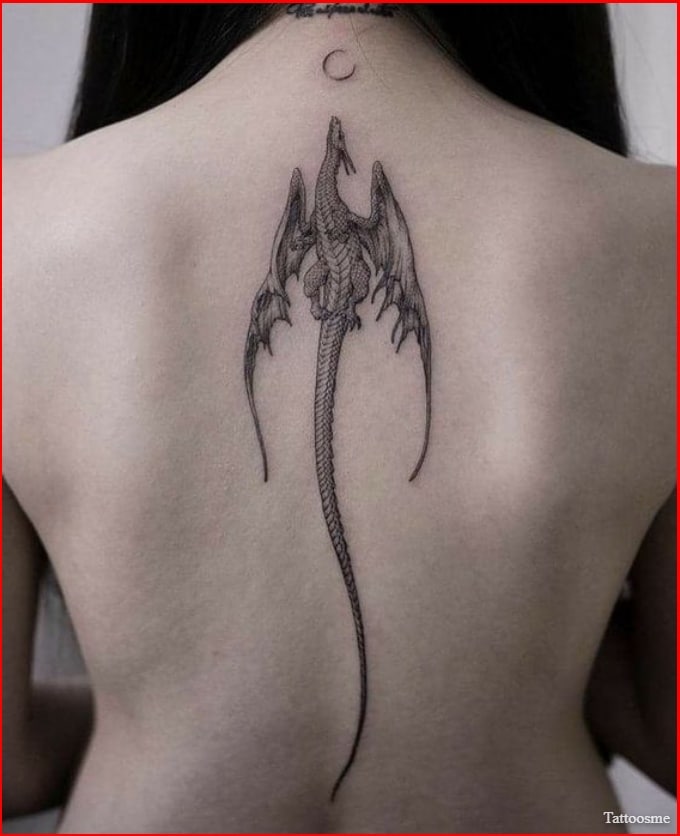 the girl with the dragon tattoo on back
