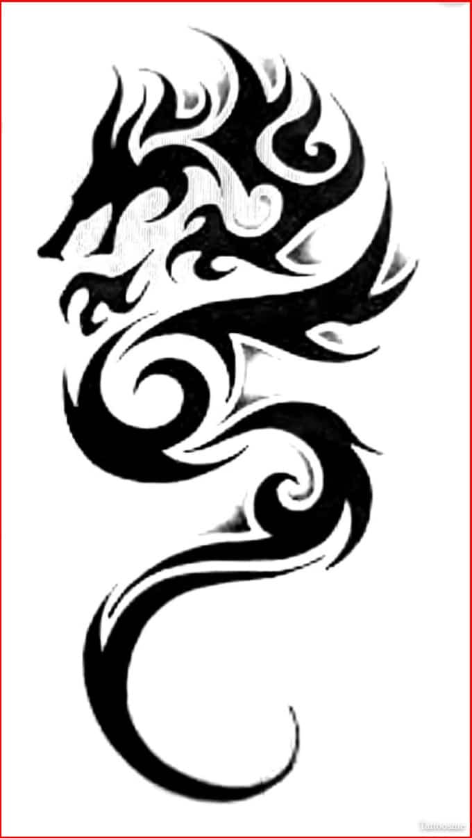 tattoo dragon tribal