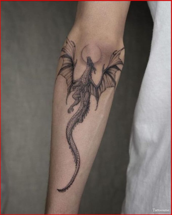 best dragon tattoo on forearm
