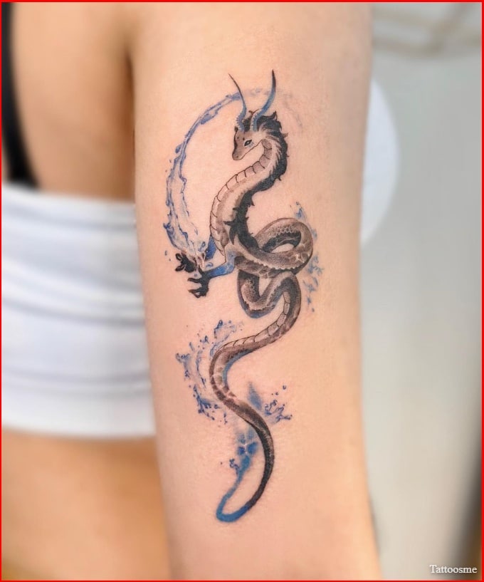 Dragon tattoos on arm