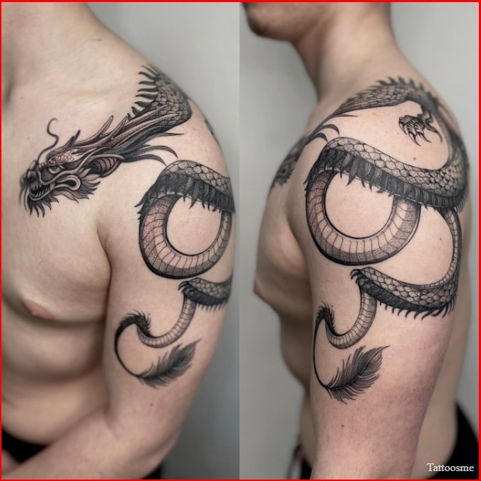 dragon tattoos that wrap around the arm