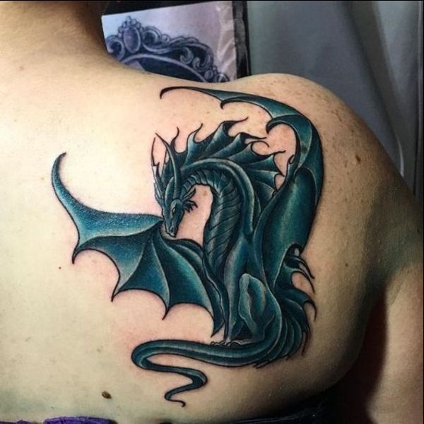 dragon back tattoos