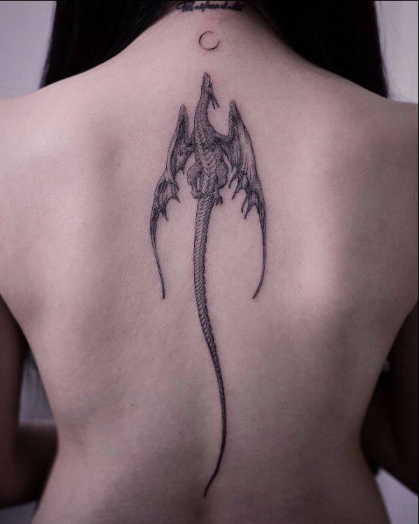 dragon back tattoos