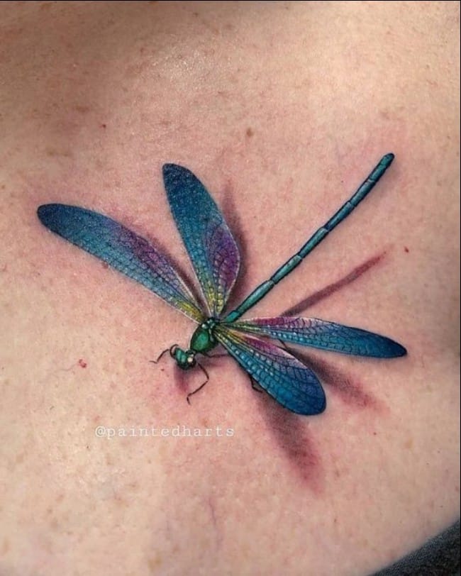 dragonfly tattoo realistic