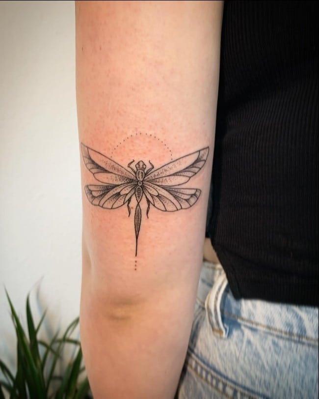 dragonfly tattoo abstract