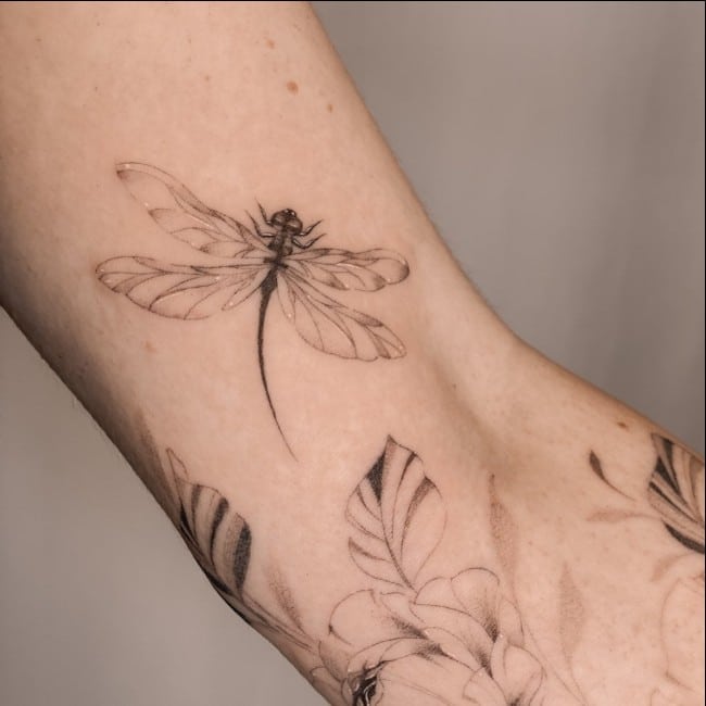 dragonfly tattoo elegant