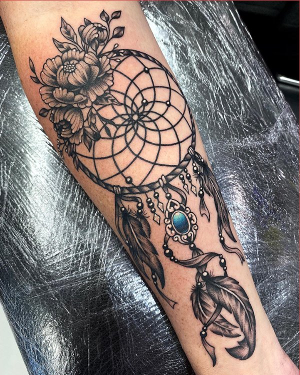 dreamcatcher arm tattoos