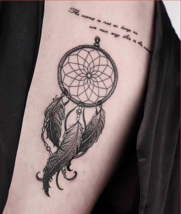 dreamcatcher tattoos with quotes