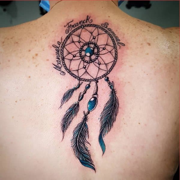 dreamcatcher tattoos on dark skin