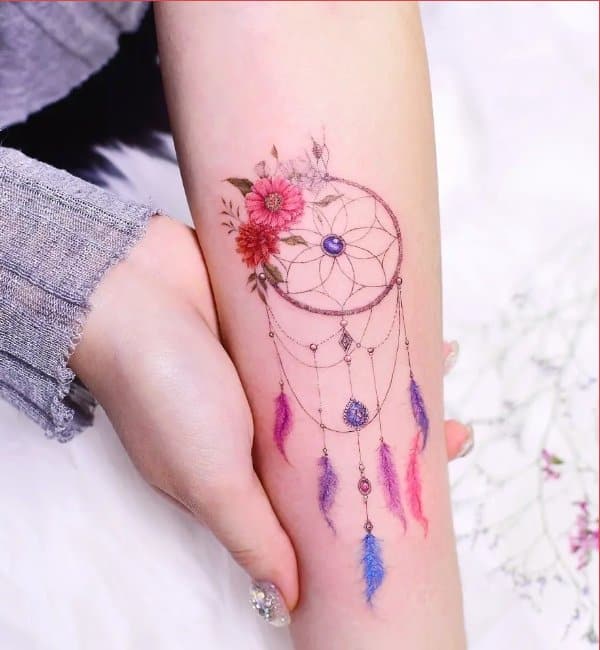 Watercolor dreamcatcher tattoo from a few months ago