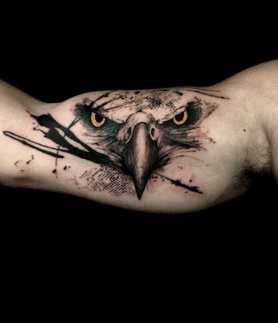 3d eagle beak tattoos designs