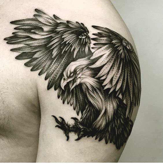 Amazing eagle wings tattoos