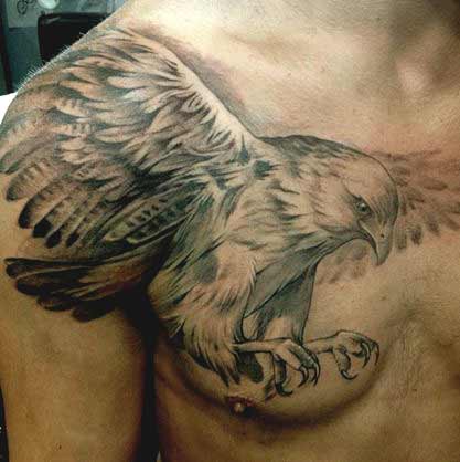 Elegant flying eagle tattoos