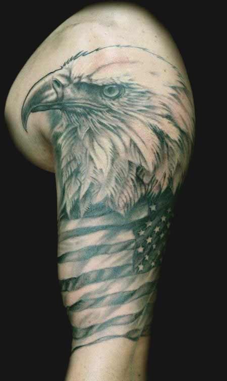 Bald eagle face tattoos designs