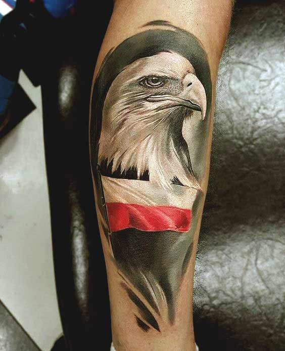 Beautiful eagle face tattoos