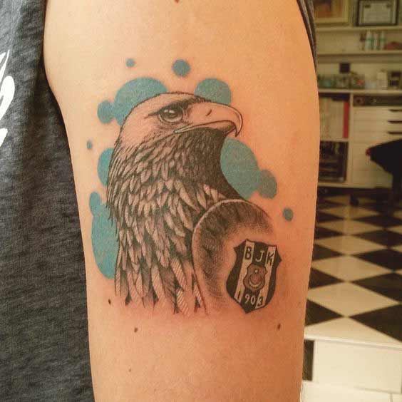 Eagle head tattoos designs on shoulder