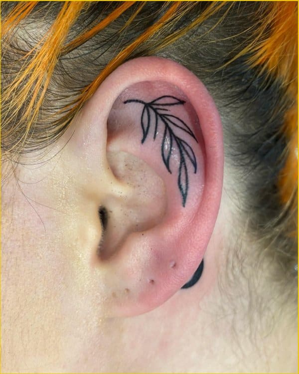 leaf ear tattoos