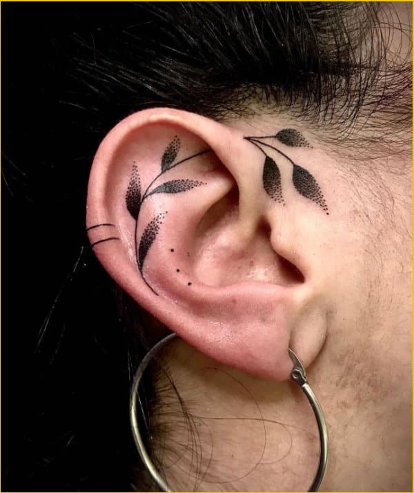 ear tattoos simple