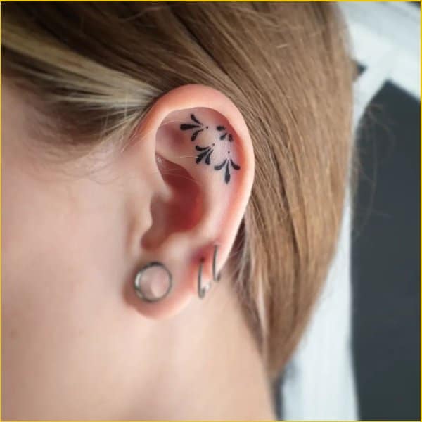 tiny ear tattoos