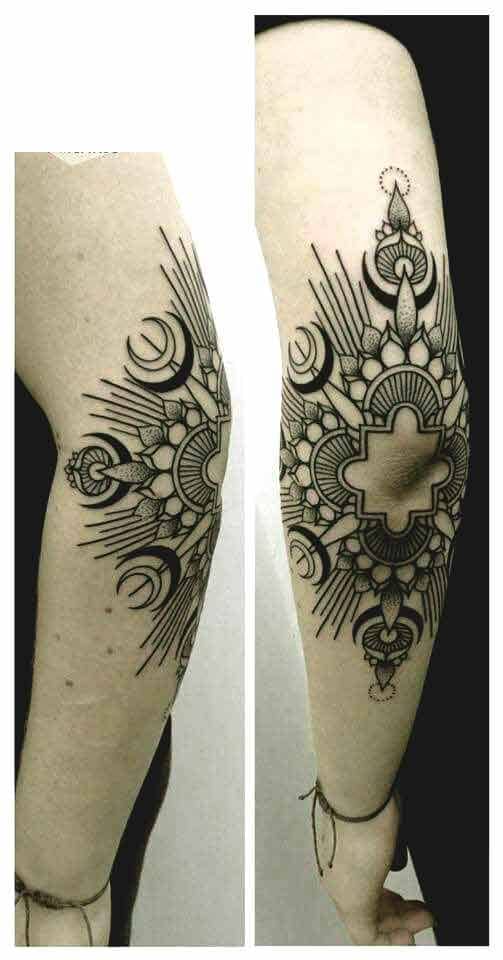 elbow tattoo designs for men