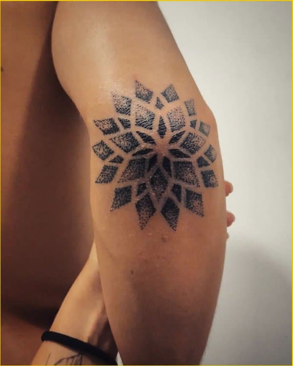 mandala elbow tattoos