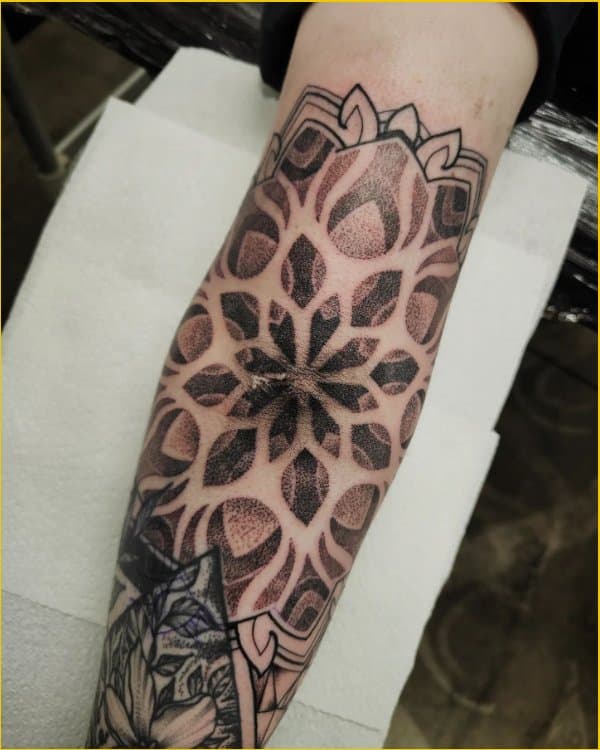 mandala tattoos for elbow