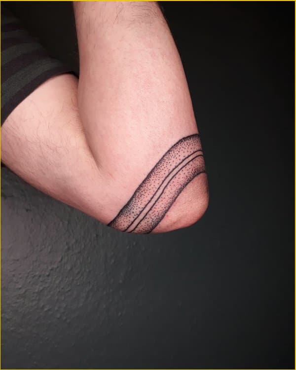 circle tattoo ideas for elbow