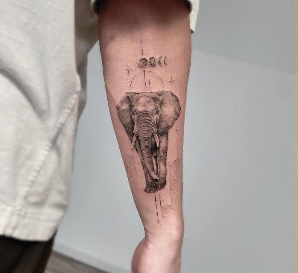 elephant tattoos on forearms