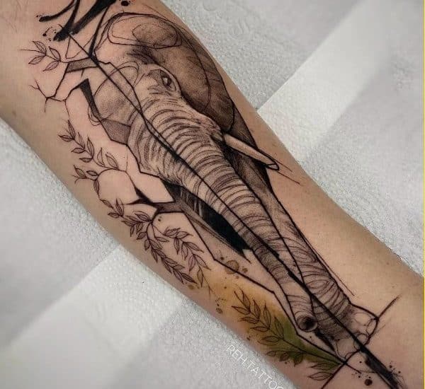 best elephant tattoos for men on arms