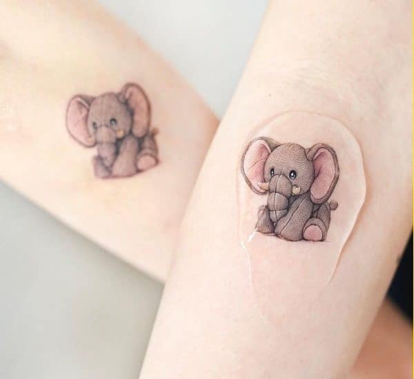 cutest elephant tattoos