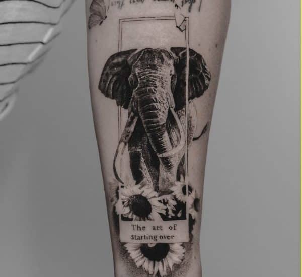 elephant tattoos for arms