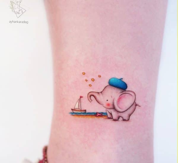 tiny elephant tattoos