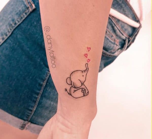 elephant tattoos on wrist