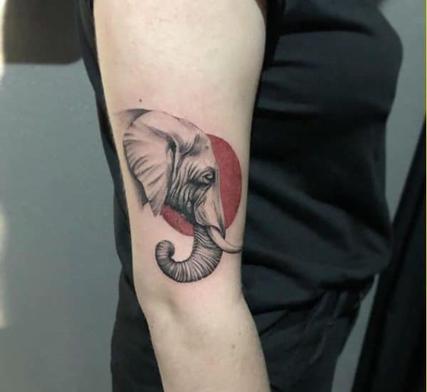 best side view elephant tattoos