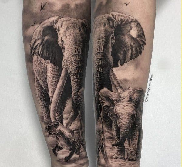 african elephant tattoos