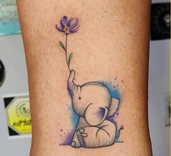 small elephant baby tattoos
