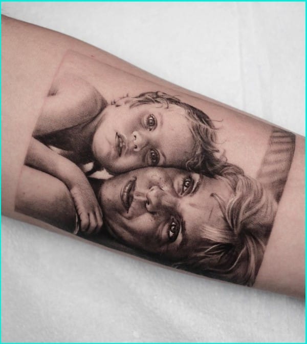 mother and son family tattoos for females