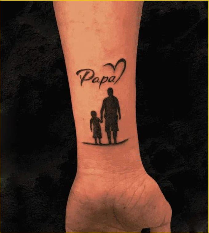 dead father tattoos