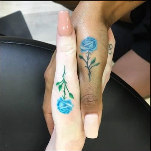 couple finger tattoos