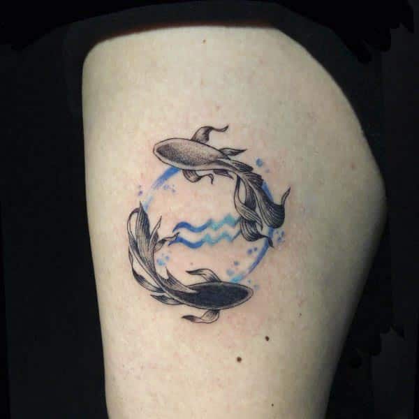 Tatuajes de Piscis para niñas.