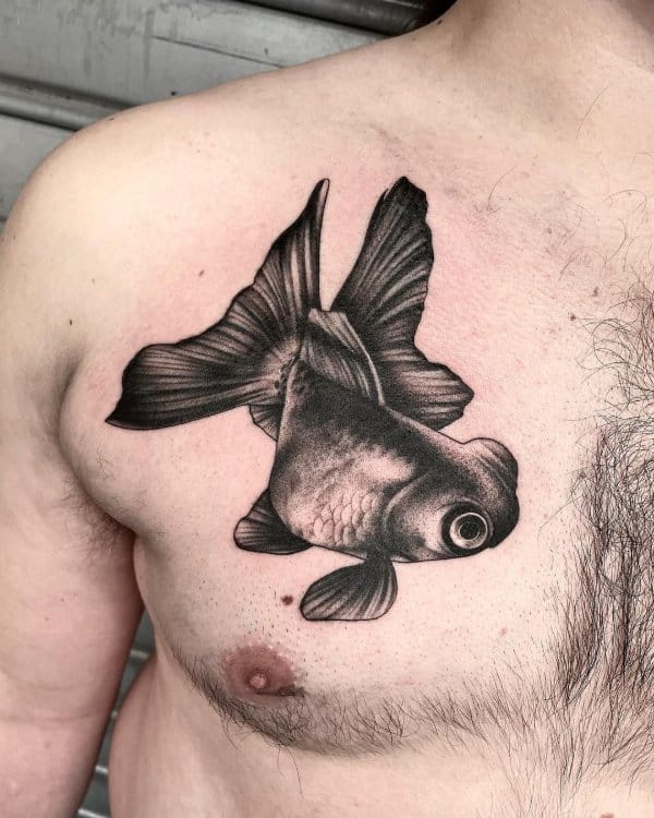 fish tattoo on chest